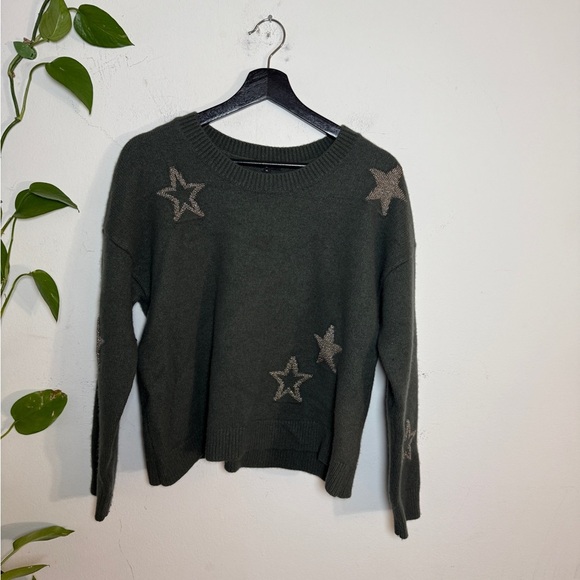 Rails Percy Olive Gold Stars - XL Green Soft Sweater. - Picture 10 of 14